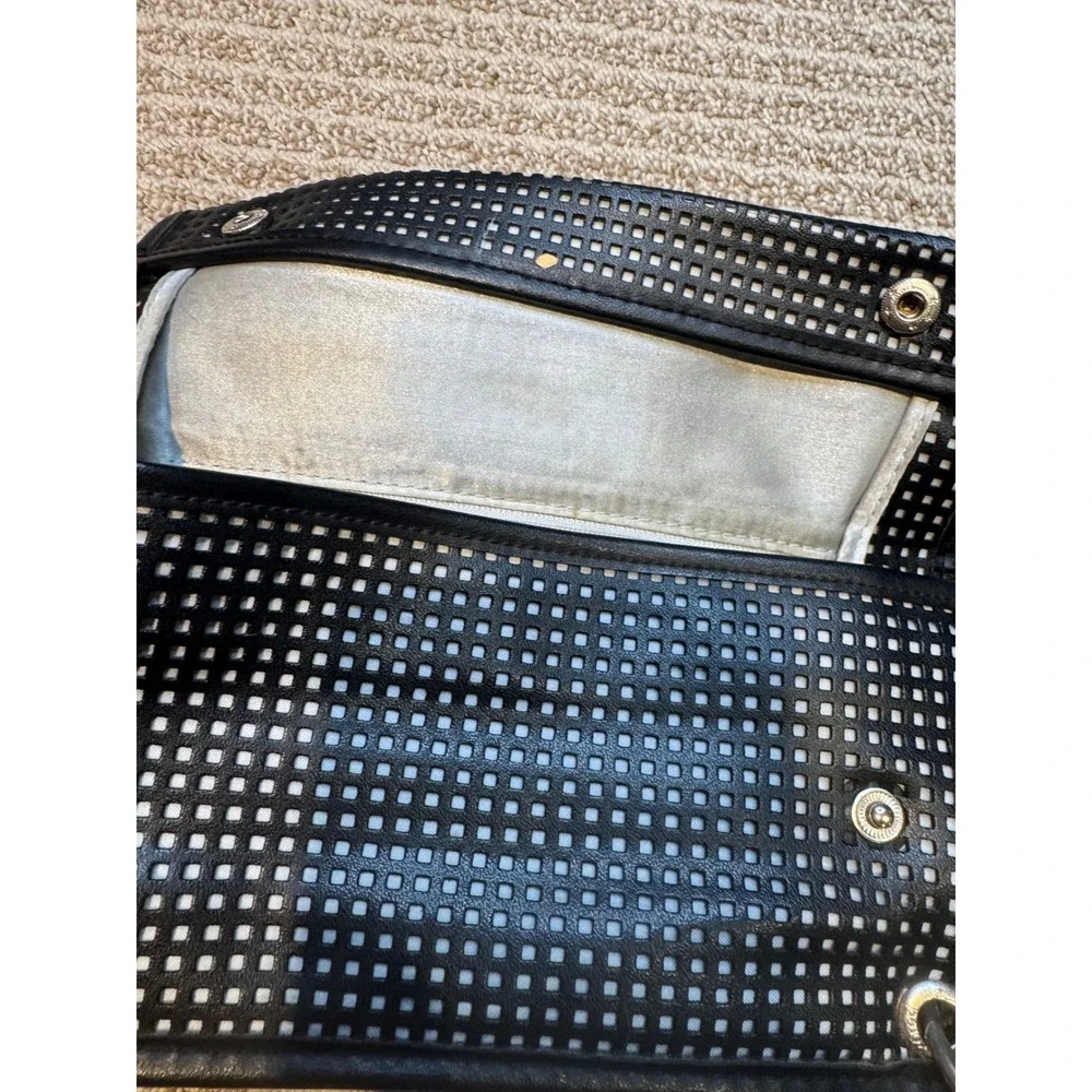 Ecko Unltd Wallet Lot 2pc Black White Perforated Rhino Logo‎ Wristlet Zip Around